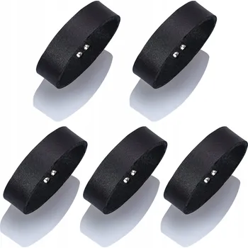 Opasek Poutko na opasek Gracio černé kožené 4 cm 5 ks