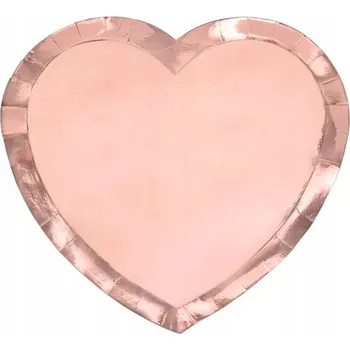Talíř Talířky Srdce, růžové zlato, 21x19 Cm na oslavu narozeniny křest rose