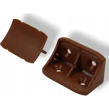 police X20 Rohové spojky komandor, podpěry pro police, dvojité, SVĚTLE HNĚDÁ 24x24 mm