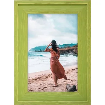 Obraz RÁMEČEK NA FOTOGRAFIE ZELENÝ DŘEVĚNÝ RÁM 28x35