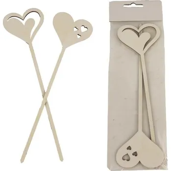Velikonoční dekorace Zápich srdce, 2 ks D3834-01