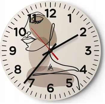 Hodiny Kuchyňské nástěnné hodiny 30x30 Abstrakce Moderní skleněné hodiny Tiché