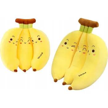plyšák PLYŠOVÁ HRAČKA BANÁNY Plyšák Polštář Plyšový Mazlíček Přítulníček Hračka Ovoce VELKÉ XXL 50 cm