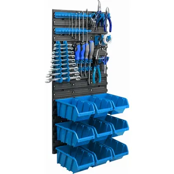 Obraz DÍLENSKÁ ZEĎ / PANEL NA NÁŘADÍ DO GARÁŽE + 9 BOXŮ