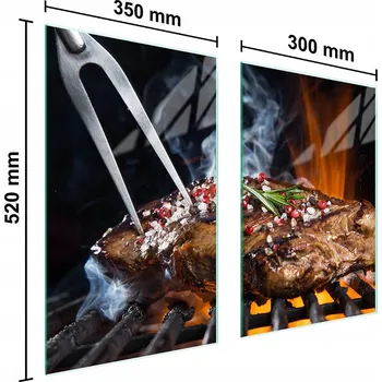 Kuchyňské prkénko Krájecí deska TMK ArtDeko sklo 2 ks