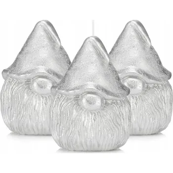 Svíčka Dekorativní parafinová svíčka bez vůně Drobo 3 ks