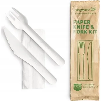 Příbor Sada papírových příborů 100% EKO Lžíce+Vidlička+Nůž 50 ks