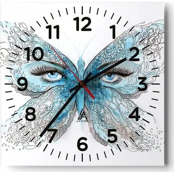 Hodiny Nástěnné hodiny do obýváku 40x40 Abstrakce Tiché hodiny Skleněné hodiny Bez hlučnosti