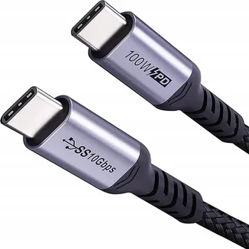 Datový kabel Kabel SUMPK USB-C - USB-C 0,5 m šedý