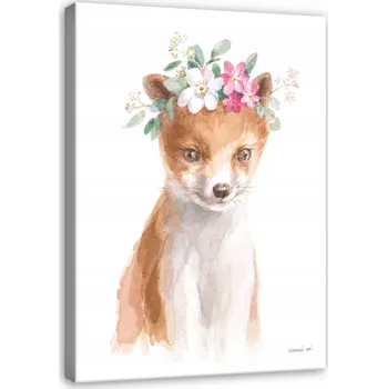 Obraz Obrázek DO DĚTSKÉHO POKOJE Liška Na Plátně 60x40