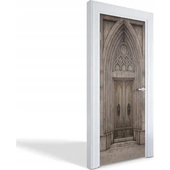Fototapeta Samolepka s dekorativním potiskem na dveře Gotické dveře katedrály 75x205 cm