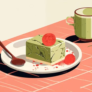 Plakát Plakát Dezert Matcha bez rámu 100 x 100 cm