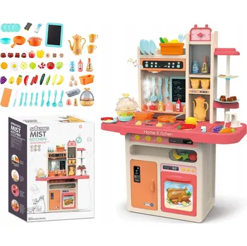 Dětská kuchyňka Velká dětská kuchyňka s vodovodní baterií, párou a hořáky IW158