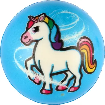 Dětský míč Míček jednorožec pěna 8cm mix barev Barvy: světle modrá