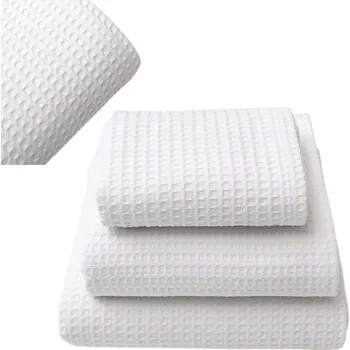 Ručník Osuška Tuva Home bavlněná vaflová bílá 90x180 cm