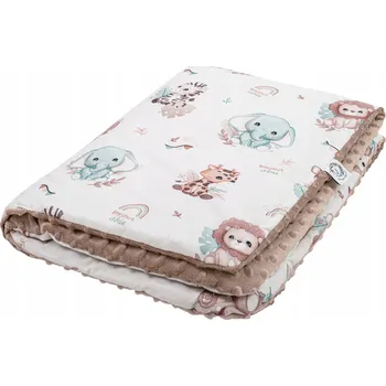 Dětská deka Oboustranná deka 100x150 cm Safari pro předškoláky Bavlna Minky Bonjour