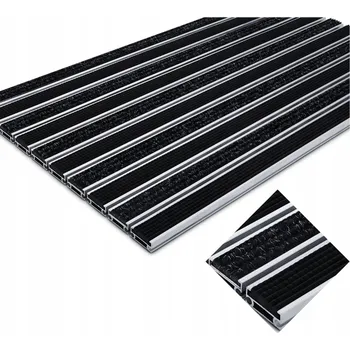 Rohožka POLENTEX HLINÍKOVÁ VSTUPNÍ ROHOŽKA TEXTILNĚ-GUMOVÁ 150x120 C17