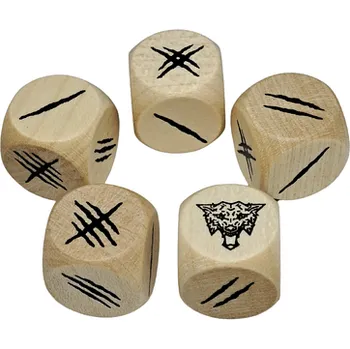 Hrací kostka imago Zaklínačova pokerová sada kostek - Škola vlka (5 ks)