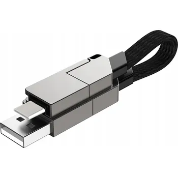 Datový kabel Kabel pcblab.io USB - USB-C / microUSB / Lightning 0,15 m černý