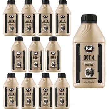 Brzdová kapalina 12x Brzdová kapalina DOT-4, Sada 12x 500ml - Syntetická brzdová kapalina K2