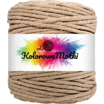 Příze Bavlněná šňůra na makramé BÉŽOVÁ 100m 5mm
