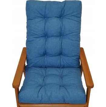 Podsedák Axin Trading s.r.o. Polstr na zahradní křeslo s mašlí - látka tyrkysový melír