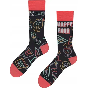 Pánské oblečení ToDo Ponožky Happy Hour, drinki, skleničky, bar, impreza vícebarevné, velikost 35-38