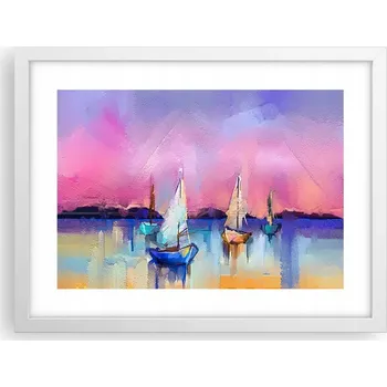 Obraz Obraz plakát v bílém rámu do obýváku 40x30 krajina foto na zeď