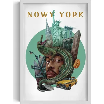 Obraz Moderní nástěnná dekorace New York Socha Svobody Brooklynský most 40x60