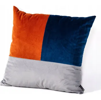 Polštář Dekoria Patchworkový sametový Polštář tmavě modrý