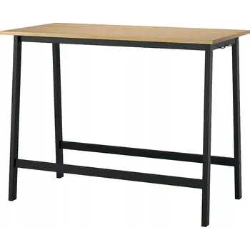 Konferenční stolek IKEA MITTZON Konferenční stůl, ořechová dýha/černá, 140x68x105 cm