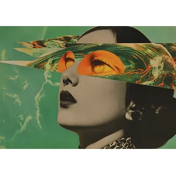 Plakát Plakát Pohled Vyřezaných Očí bez rámu 100 x 70 cm