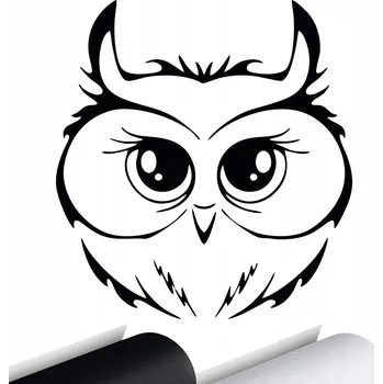 Samolepicí dekorace na vozidlo SAMOLEPKA na auto SOVA ROZTOMILÁ SOVIČKA OWL 14x15