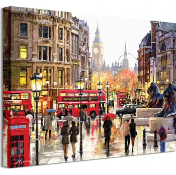 Obraz Richard Macneil Ulice Londýna Obraz na plátně 40x30cm