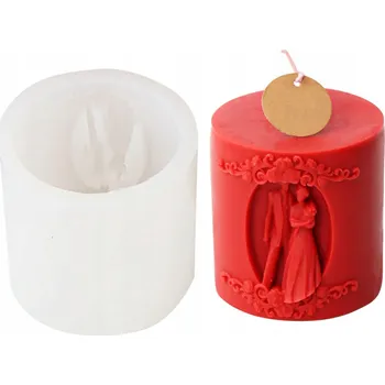 Silikonová forma na svíčky, vosk, sádru, odlitky - SLOUPOVÁ MLADÝ PÁR