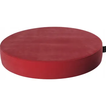 Taburet Yellow Tipi Puf Velvet Dot červený