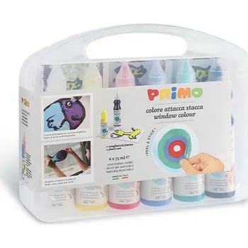 Speciální výtvarná barva Barvy na sklo PRIMO, sada 6 x 75ml, PP box