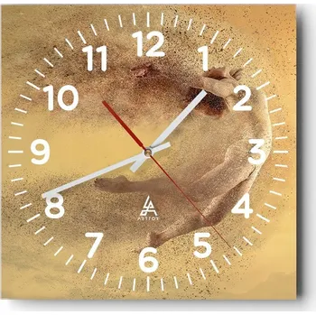 Hodiny Nástěnné hodiny do obýváku 40x40 Abstrakce Tiché hodiny Skleněné hodiny Bez hlučnosti