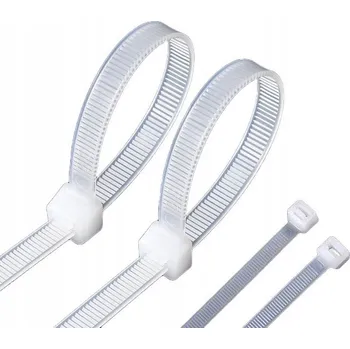 Stahovací páska UPÍNACÍ PÁSKY STAHOVACÍ PÁSKY BÍLÉ 400x7,6 mm 100 ks