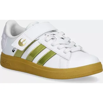 Chlapecké tenisky Dětské sneakers boty adidas DROIDS Grand Court 2.0 bílá barva, IH1135 00X, EUR 28.5