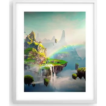 Obraz Obraz plakát na zeď v bílém rámu 40x50 fantasy plakáty do obýváku