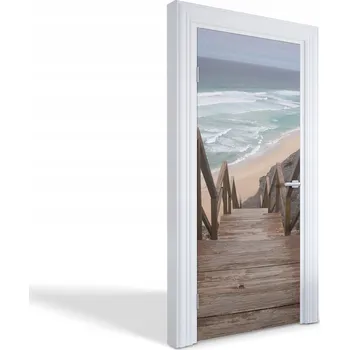 Fototapeta Dekorativní samolepka na dveře, skříň, nábytek - Schody na pláž 95x205 cm