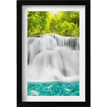 Obraz Dekorativní nástěnný obraz v rámu Vodopád Huai Mae Khamin v Thajsku 20x30 cm