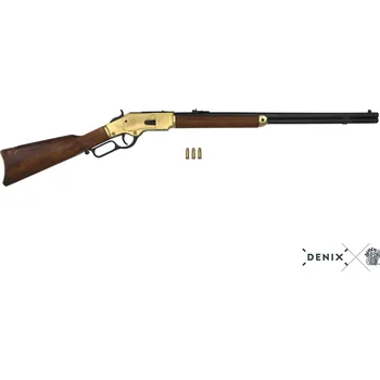 Replika zbraně Denix | Puška Winchester mod.73 USA + nábojnice - Zlatá
