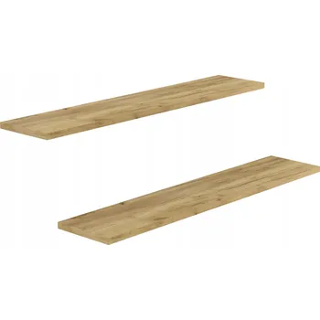 police SADA 2X DUBová nástěnná police, provedení dub, do obýváku/pokoje, 80 cm