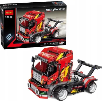 ostatní stavebnice Stavební Stavebnice nákladní auto 2v1 Červené 1051 dílků