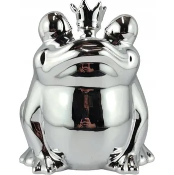 Obraz Figurka žába Ewax 15,5x11x13,5 cm stříbrná