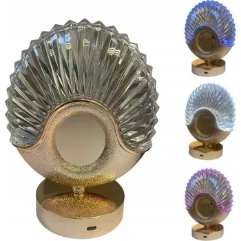 Lampička Moderní křišťálová LED lampa RGBW Mušle Noční Stolní lampička do kanceláře