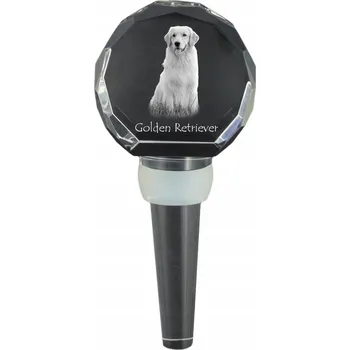 Zátka do láhve Zlatý retrívr s fotografií, zátka na víno se psem