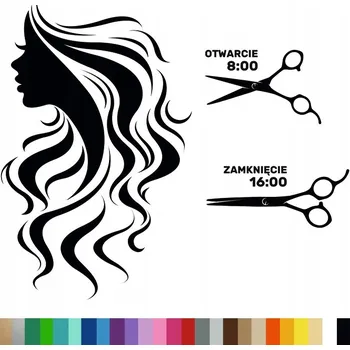 Obraz Samolepka na stěnu KADEŘNICTVÍ OTEVÍRACÍ DOBA 50x58 cm